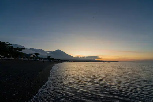 Sunset on the Amed beach
