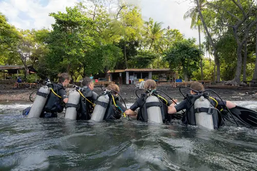 Ending of a dive session at Liberty